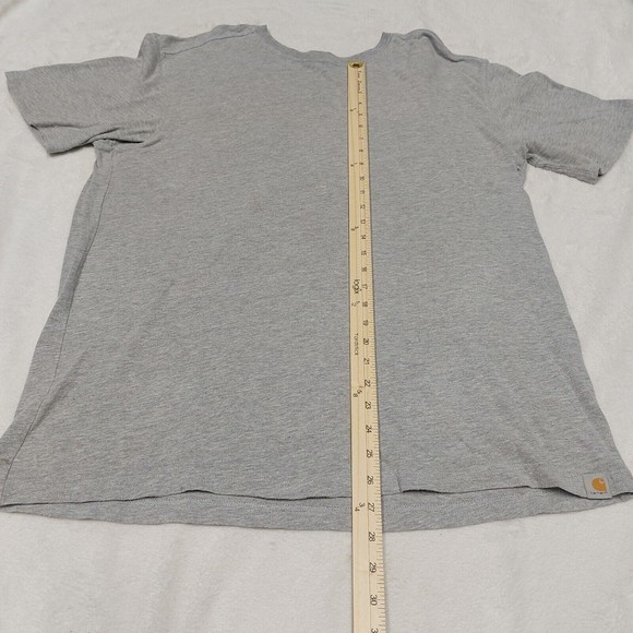 Carhartt Men's Relaxed Fit Gray Short Sleeve Blank T-Shirt Size Large 103562 034 - Picture 6 of 8